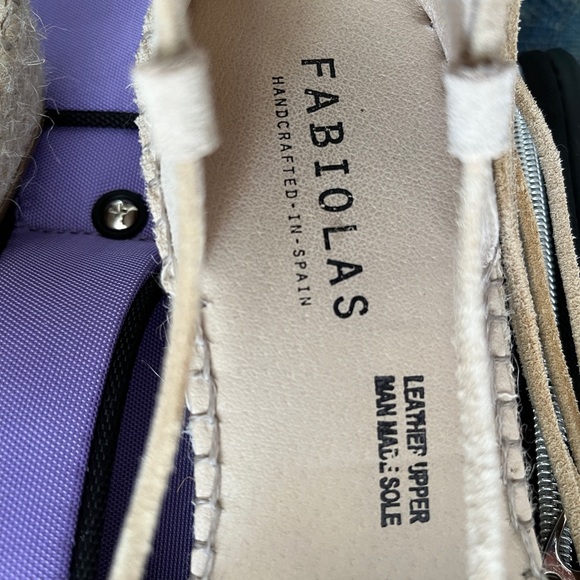 Fabiolas Spanish Espadrilles Alpargatas Suede Leather Almond Toe Ankle Ties 39 - Picture 6 of 11